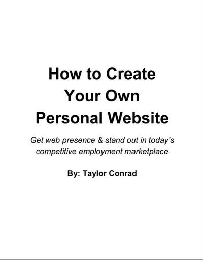 How To Create Your Own Personal Website
