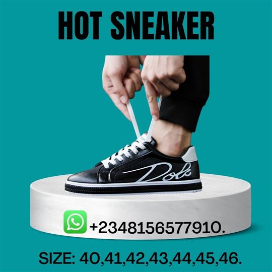 Men's Sneakers Canvas-Black And White
