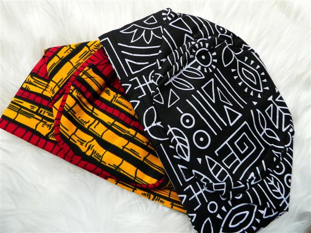 Black and White Ankara Fila