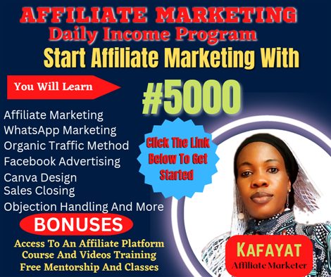 AFFILIATE MARKETING DAILY INCOME PROGRAM