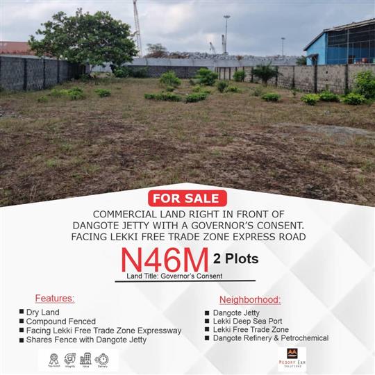 COMMERCIAL LAND DIRECTLY FACING, LEKKI F