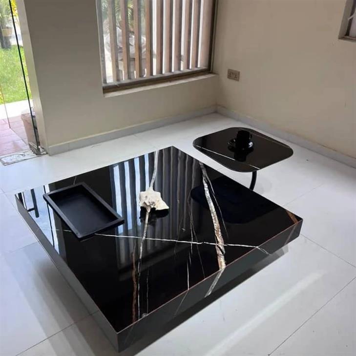 Luxury center table with side table