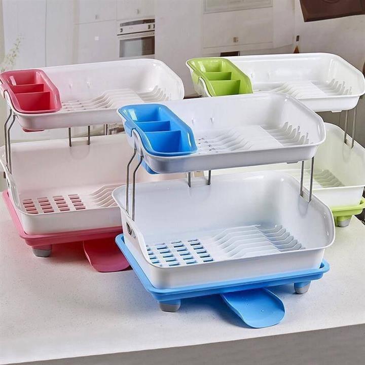 2-tier dish drainer plate rack