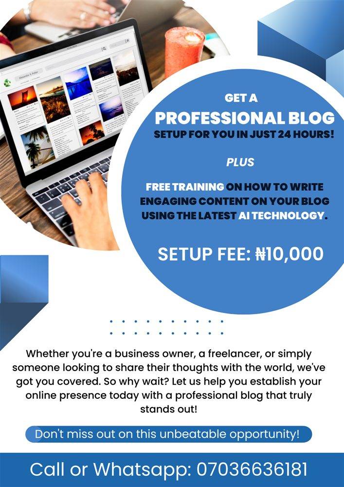 Get A Professional Blog Setup For You In