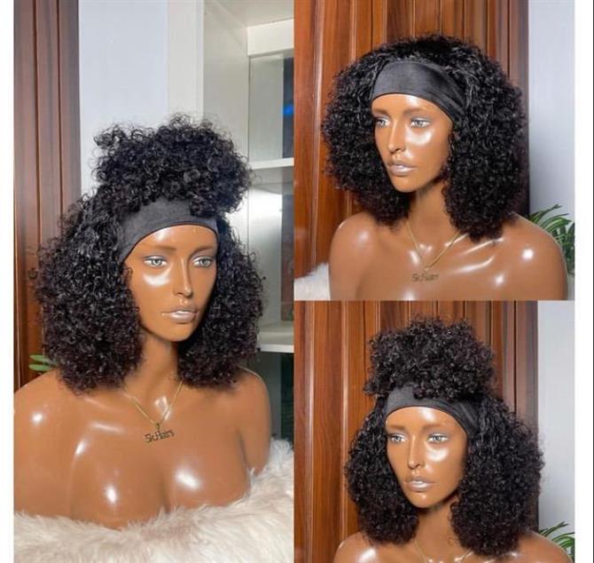 Soft curls headband wig