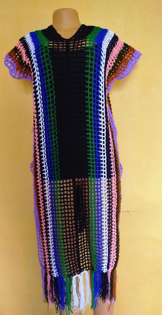 Crochet mesh dress