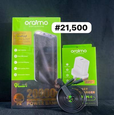 20000mah OriamoPB + Type-C charger +cord