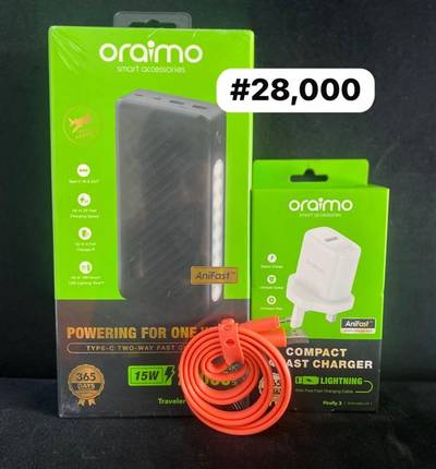 27000 Oriamo PB+ iPhone charger+ cord