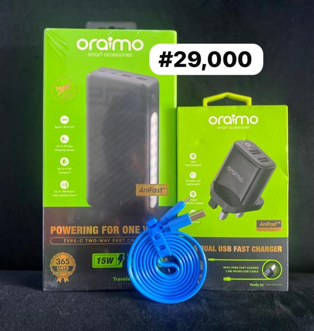 27000Oriamo PB + micro usb charger+ cord