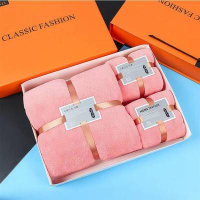 Coral Fleece Bath Towels