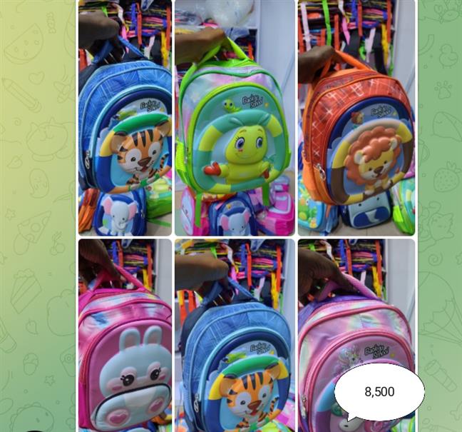 Children character school bag