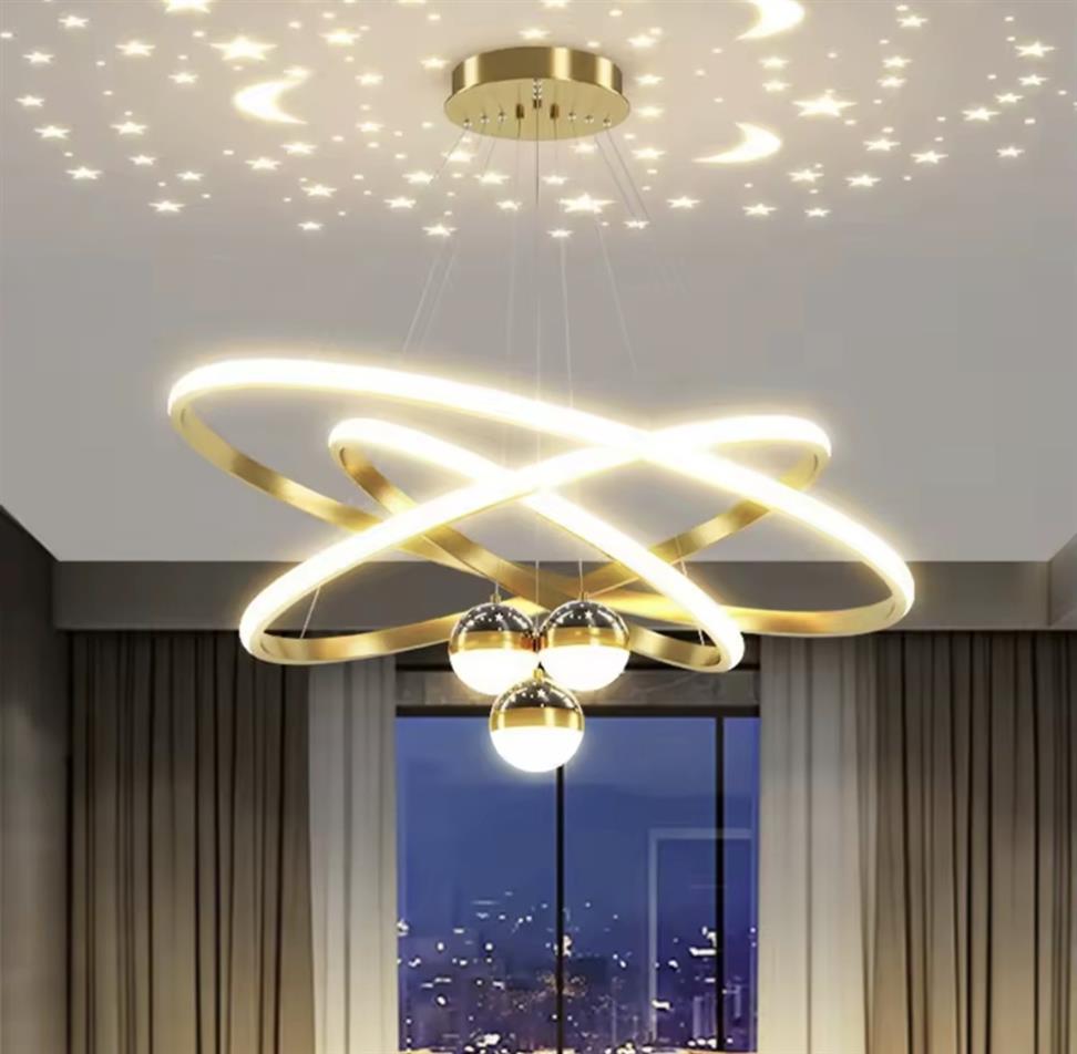 Ring chandelier with moon stars