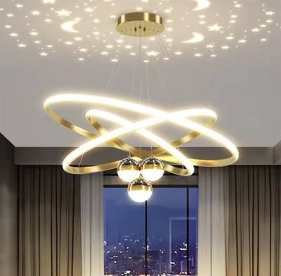 Ring chandelier with moon stars
