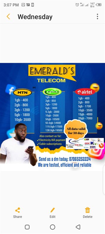 EMERALD's TELECOM Services