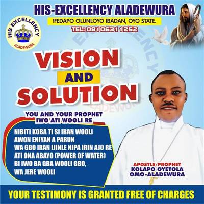 PROPHETIC PRAYER VISION AND SOLUTION