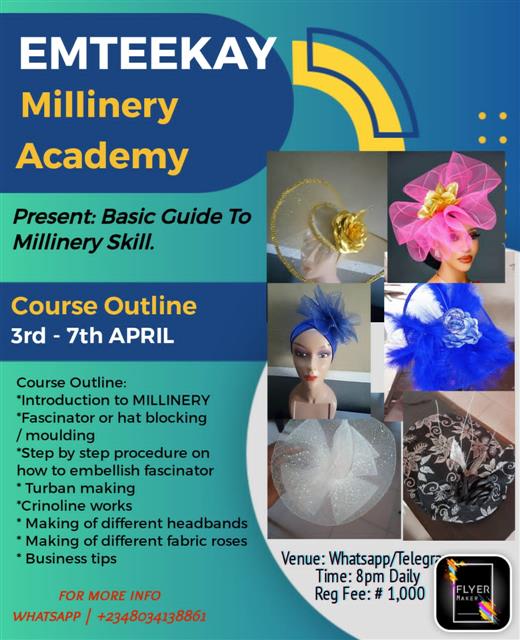 Basic Millinery Skill training