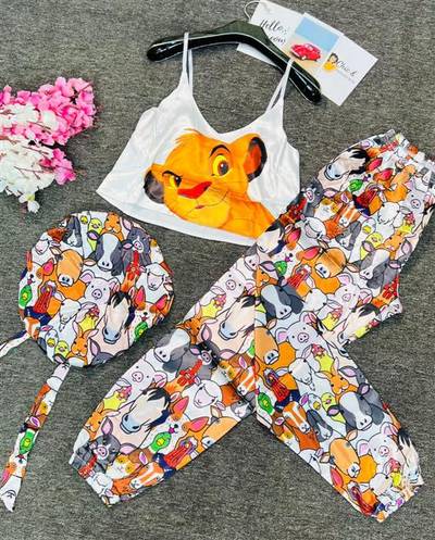 3 piece Quality Silk lounge wear design.
