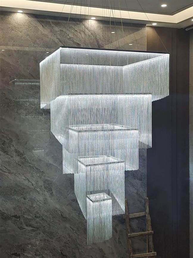 5 STEP MEGA LUXURY CHAIN DROP CHANDELIER