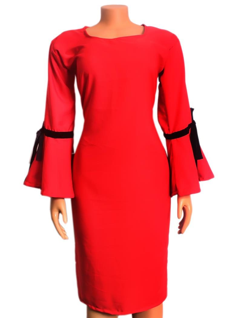 Ladies Cooperate Red Midi Gown