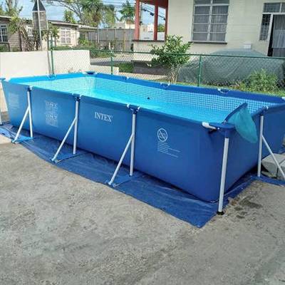 Metal Frame Rectangular Pool Set