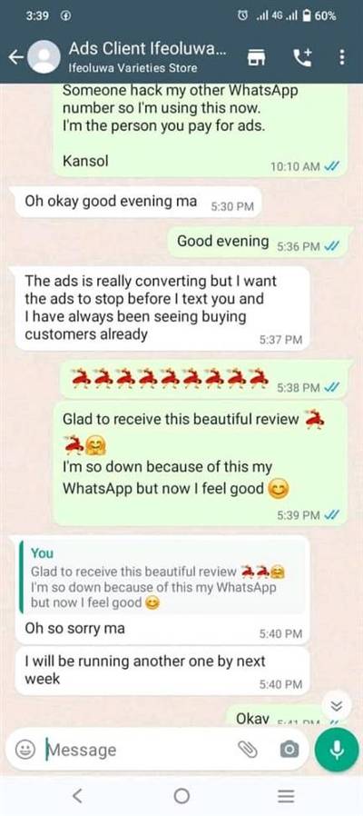 Business, Page, WhatsApp group Advert