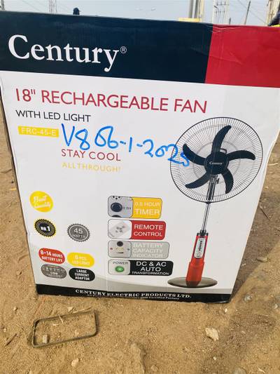 CENTURY rechargeable battery fan 18” for