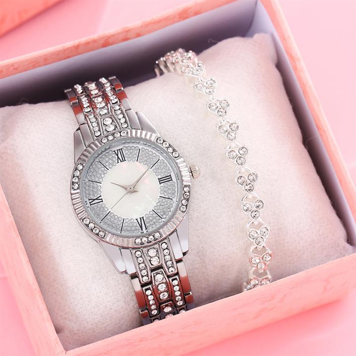 Women’S Crystal Watch and Bracelet Gift