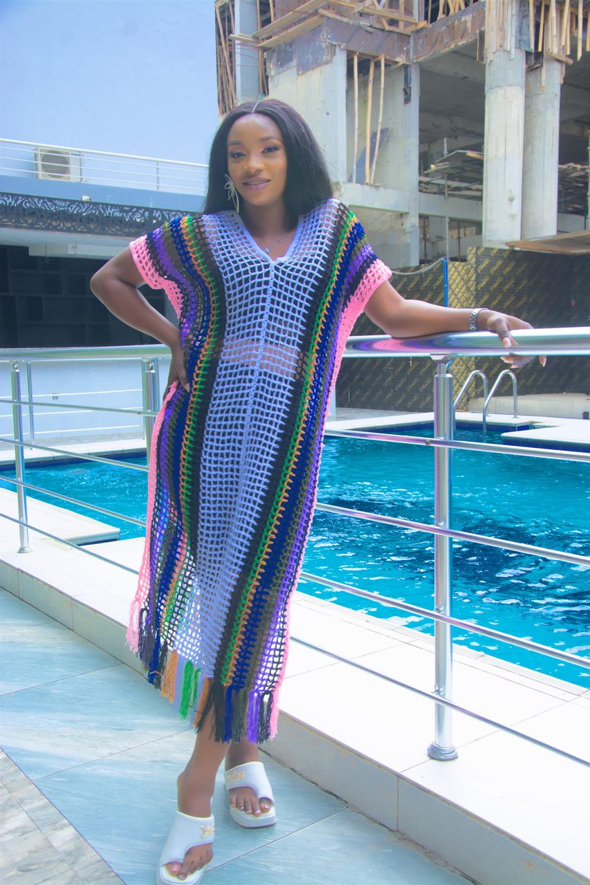 Crochet mesh dresss