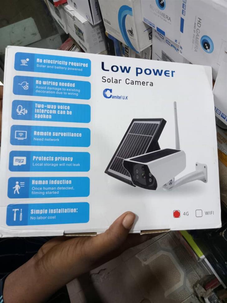 Low power solar camera