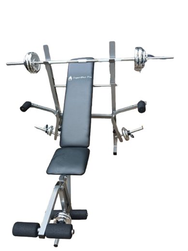Complete gym weight bench and 50kg dumbbell