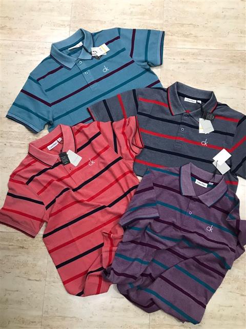 Calvin Klein polo shirt in strips