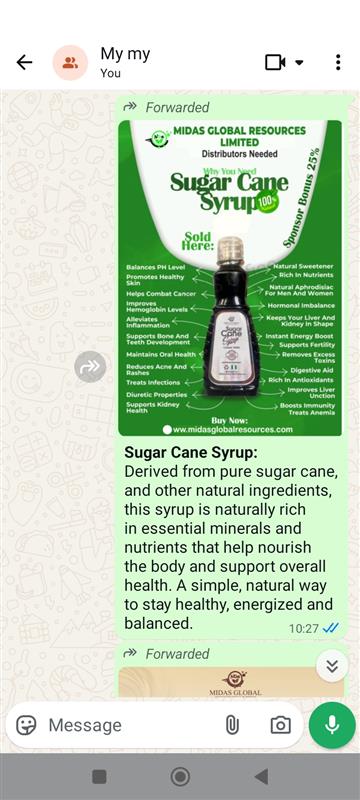 Sugarcane syrup