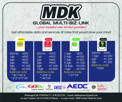 MDK GLOBAL VTU APP/WEB