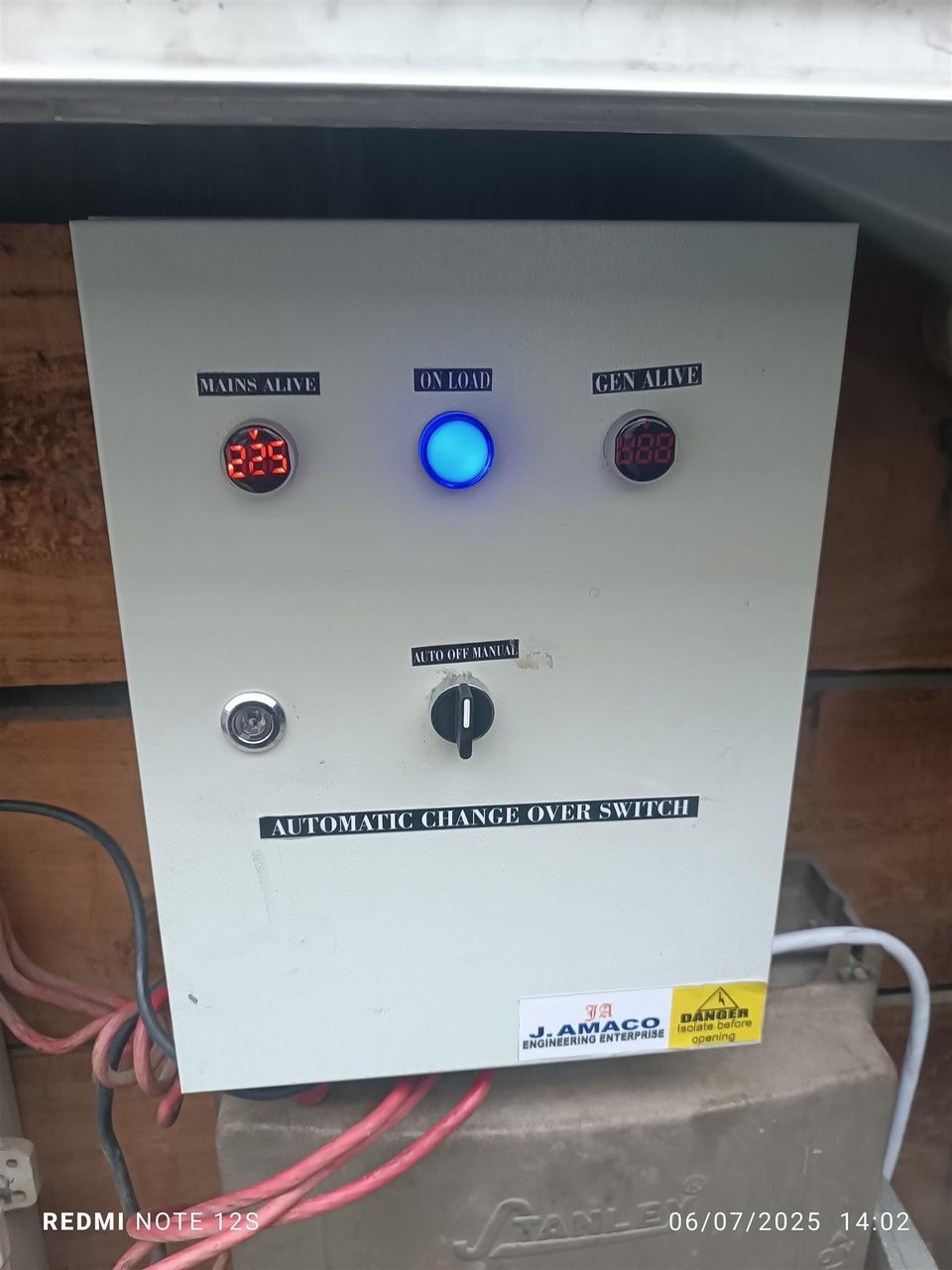 ATS AUTOMATIC CHANGE OVER PANEL