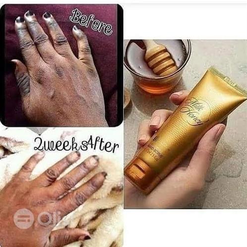 Milk and honey body scrub and cream
