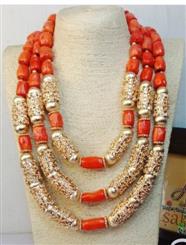 Original coral beads with accessories