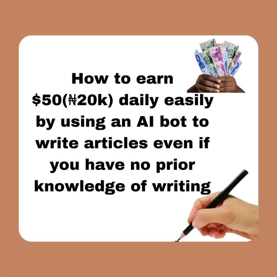 Earn ?50k daily, writing articles with b