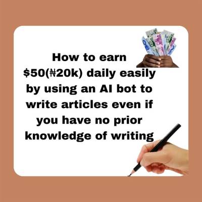 Earn ?50k daily, writing articles with b