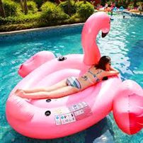 Mega Flamingo Inflatable Island Floater