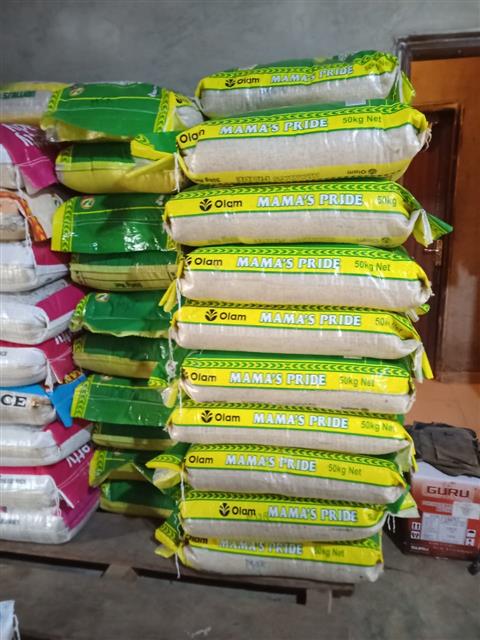Nigeria rice well polished and neatly de