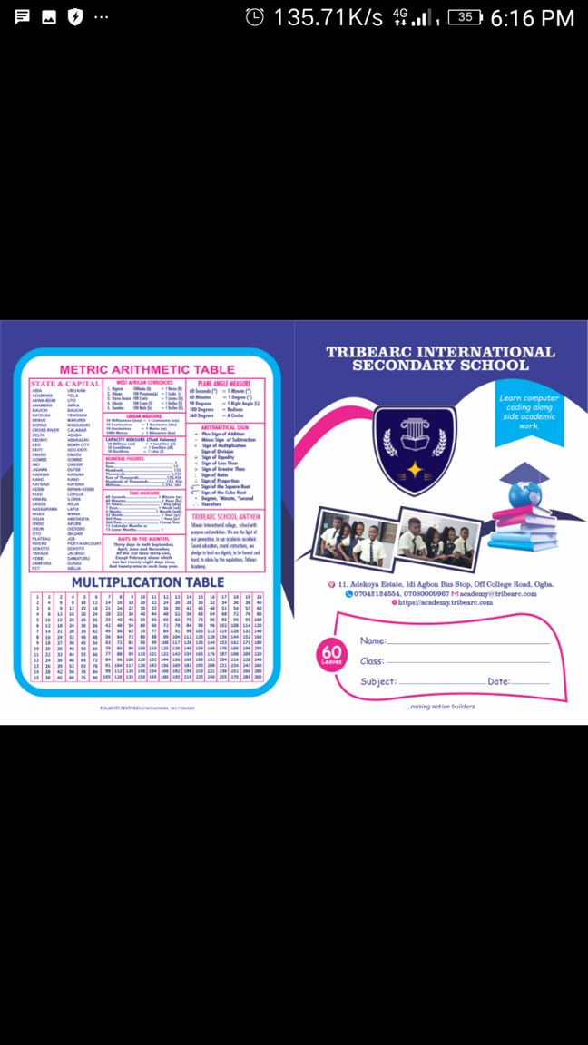 Exercise book