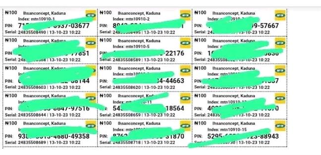 Recharge card
