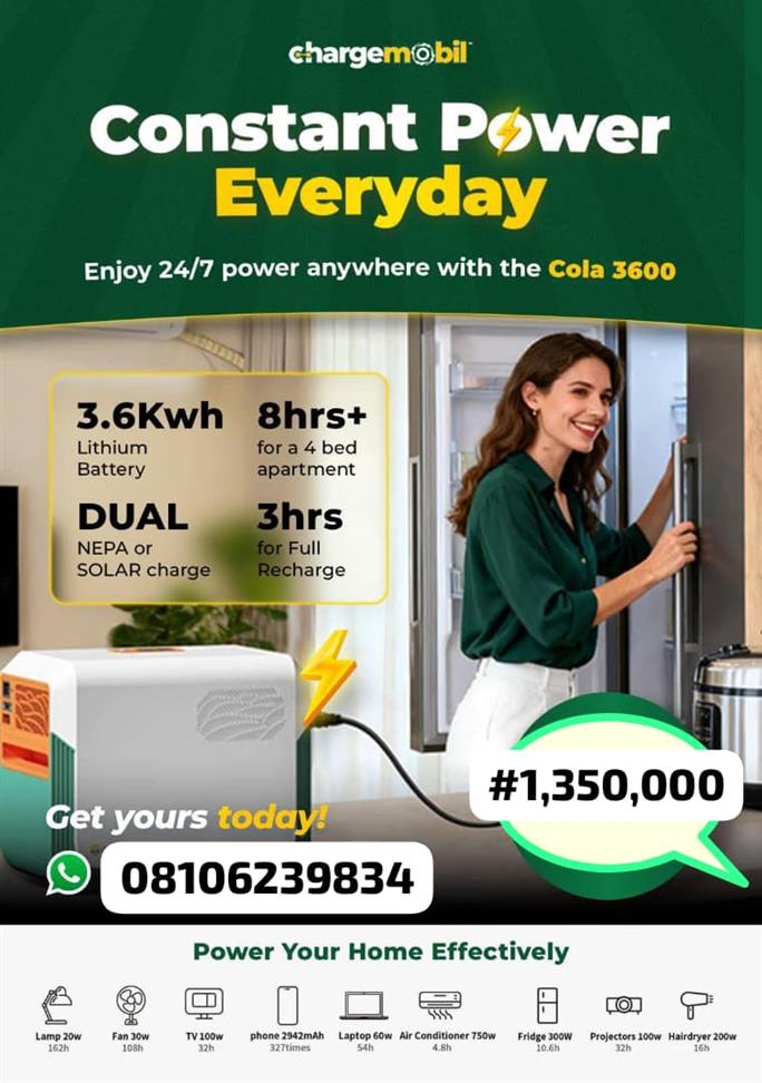 COLA 3600KWH SOLAR GENERATOR