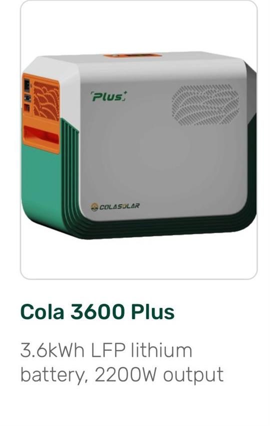 COLA 3600KWH PLUS SOLAR GENERATOR