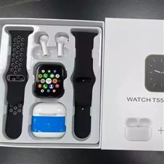 SMARTWATCH T55 PRO MAX WITH AIRPOD  + 2