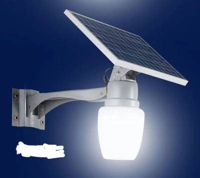 Solar Wall-Mounted Light with an Integrated Solar Panel