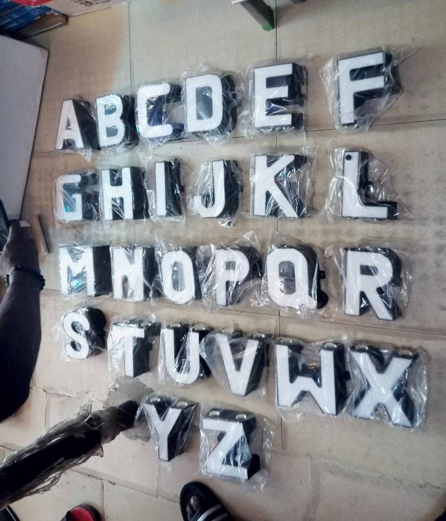 Alphabet alphabetical wall outdoor light