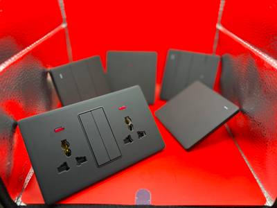 UK black switch and socket available
