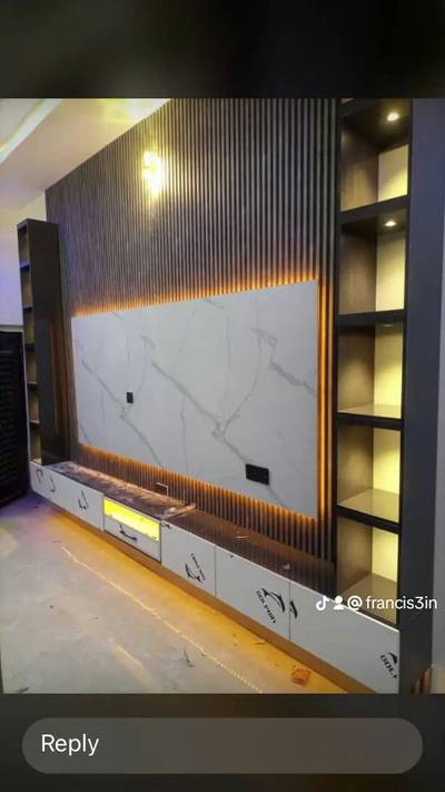 🔥 LUXURY TV WALL PANEL WITH LED LIGHTS 🔥  Make your living room look like a 5-star hotel!