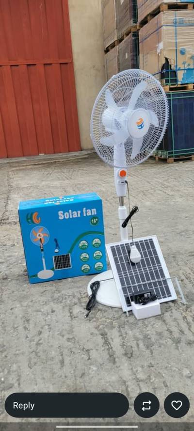 16-INCH SOLAR STANDING FAN